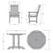 Highwood Usa Lehigh 3pc Round Outdoor Patio Furniture Dining Set AD-DNL36-EUC - alternate 3